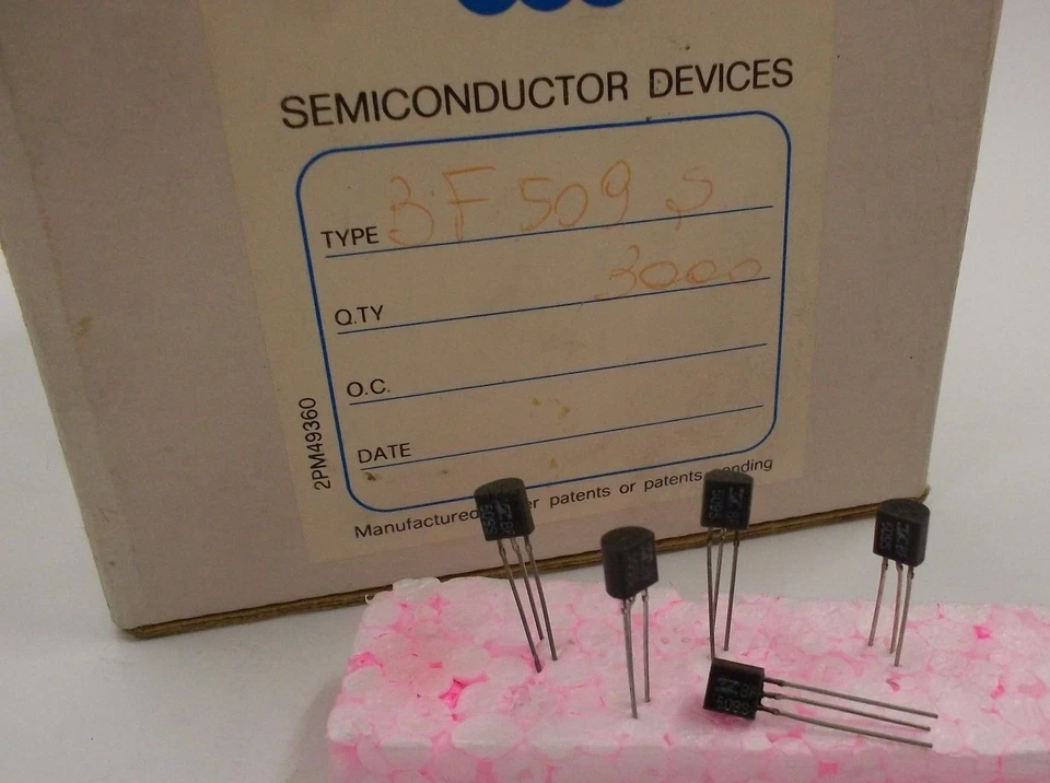 20 Stück / 20 pieces BF509S = BF914 PNP TRAN. 800MHz VHF-V 35V 30mA 0.30W NEW - Bild 1 von 4