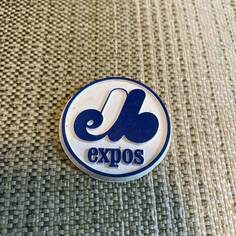 MONTREAL EXPOS Vintage Old MLB RUBBER Baseball FRIDGE MAGNET Standings Board Cover