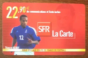 THIERRY HENRY SFR LA CARD 22,90 KEINE PREPAID TELEKARTE PREPAID MOBICARTE FUSSBALL - Bild 1 von 2