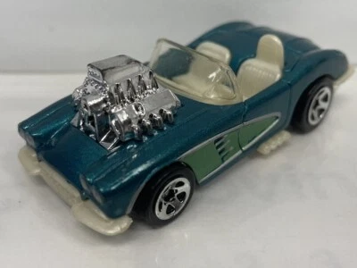 1994 Hot Wheels '58 Corvette Convertable Exposed Blower Green Loose - Image 1 of 4