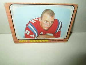 Tarjeta de fútbol americano Art Graham 1966 Topps #7 de colección Boston Patriots en muy buena condición - Imagen 1 de 2