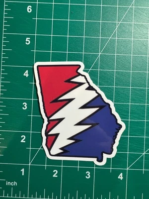 Georgia Stealie - Grateful Dead - Laminated Vinyl Sticker 3"x3" - Image 1 of 2