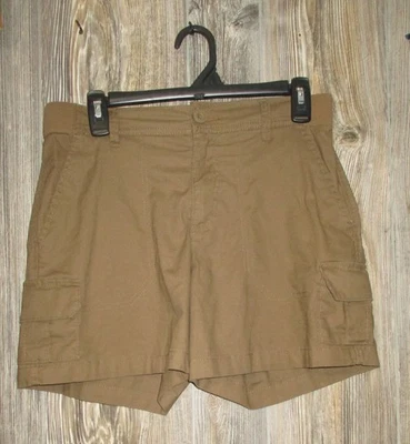 Pantalones cortos cargo Lee para mujer talla 8 marrón cómodo cintura Foto 1 de 4