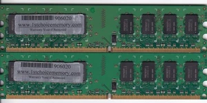 4GB 2x2GB PC2-6400 DDR2-800 1.Wahl #906020 AENEON DESKTOP RAM Arbeitsspeicher Kit - Bild 1 von 2
