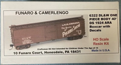 Funaro & Camerlengo 6322 Delaware Lackawanna & Western Phoebe Snow Boxcar HO  - Image 1 of 3