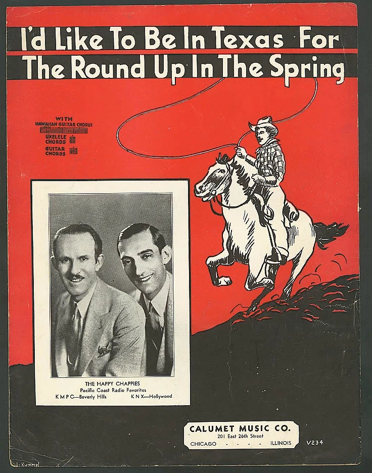 I'd Like to Be in Texas for the Round Up乐谱1935 — 第 1/1 张图片