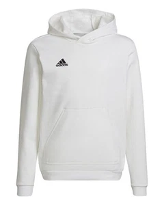 Boys Unisex Adidas Entrance Y White Cotton Sweatshirt Hoodie Hoodie - Picture 1 of 11