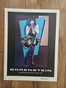 VINTAGE RARE GLAMOURCON CHICAGO 1997 TODD BORENSTEIN EYE CANDY POSTER SIGNED - Picture 1 of 9