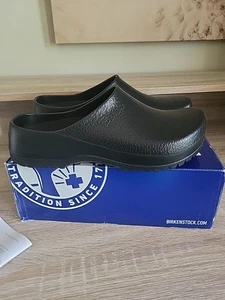 Scarpe zoccoli Birkenstock/unisex Super Birki/nero 43 USA 10 - Foto 1 di 15