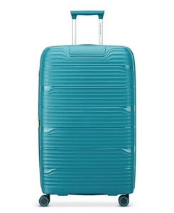New DELSEY NEW Dune 25" Expandable Spinner Luggage Hard Teal Blue Lightweight - Picture 1 of 10