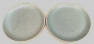 Two (2) Brusche California USA Light Green 10 1/4" Dinner Plated Speckled - Picture 1 of 7