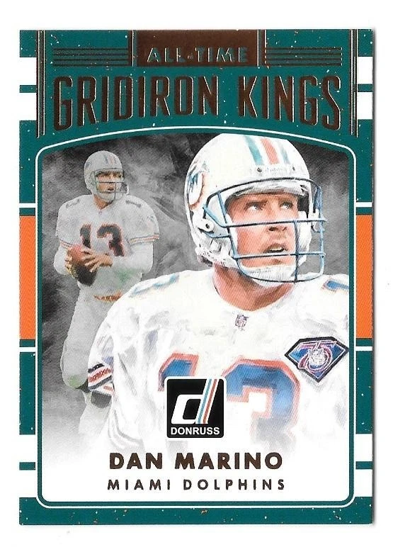 Donruss NFL FOOTBALL #27 2016 Dan Marino Gridiron Kings inserto de todos los tiempos, delfines Foto 1 de 1