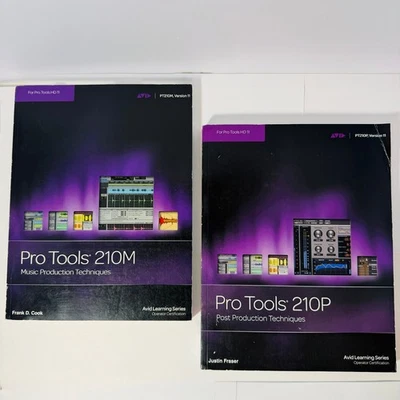 Pro Tools 210 Music Production / Post Guide Manual Book Set of 2 - Image 1 of 4