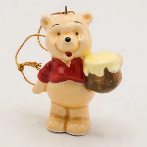 Vintage Winnie Puuh mit Honigtopf 2,5" Keramik Weihnachtsschmuck Disney Japan - Bild 1 von 7