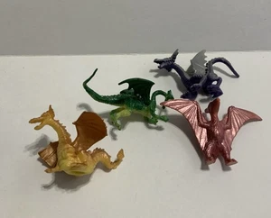 Fantasy Drache schillernder Dinosaurier kleine Plastiktiere Actionfiguren Set - Bild 1 von 4