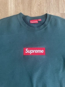Supreme Box Logo Crewneck (FW22) Dark Pine Green Size Large - Picture 1 of 7