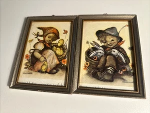 Hummel gerahmtes Bild 2er Set ...und haben einander so lieb 4,5" x 6" Junge Mädchen - Bild 1 von 9