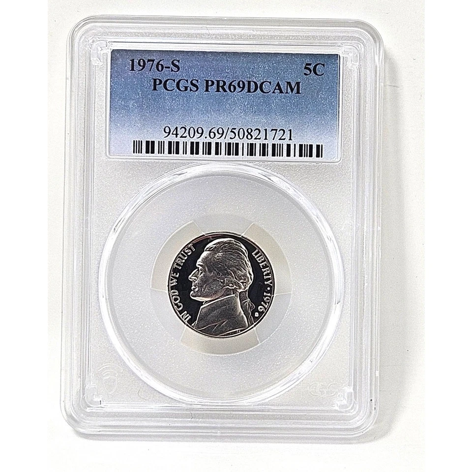 1976-S Jefferson Nickel – PCGS PR69DCAM – Bicentennial Proof - Image 1 of 2