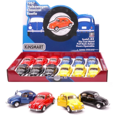 VW CLASSICAL BEETLE 1967 COL.ASS.cm 12 (1 Modellino a Scelta) 1:32 Kinsmart Mode - Immagine 1 di 3