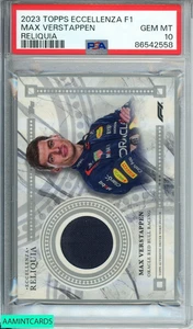 2023 TOPPS ECCELLENZA FORMULA 1 RELIQUIA MAX VERSTAPPEN # PSA 10 GEM MT - Picture 1 of 3