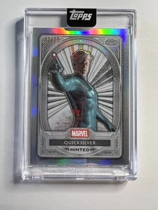 2025 Topps Mint Marvel - #52 Quicksilver /75 SILVER ENCASED REFRACTOR 72/75 - Picture 1 of 2
