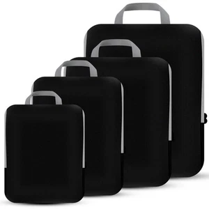 4 Set Compression Packing Cubes Travel - Travel Accessories Expandable Packin... - Picture 1 of 7