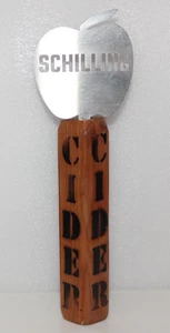 EARLY SCHILLING HARD CIDER METAL & NATURAL WOOD 10" TAP HANDLE WASHINGTON OREGON - Picture 1 of 5