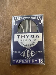 ABEL MORRALL'S Thyra Needle Wrapper ACE Tapestry 18 - 3 Needles Made in England - Picture 1 of 8