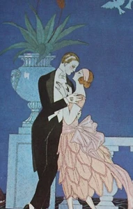 Vintage George Barbier elegante 20er Jahre Postkarten 1980er Jahre - wählen Sie eine - Bild 1 von 73