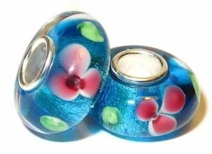 Charm. Perle für Sammelarmband. Bettelarmband. Muranoglas mit 925er Silber. - Picture 1 of 1