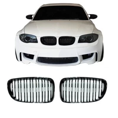 JOM Calandre avant ABS BMW Serie 1 E87 / E82 / E87 / E88 de 2007 a 2011 Noir