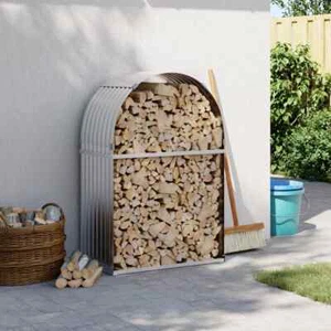 vidaXL Portaceppi Argento 80x45x120 cm in Acciaio Zincato - Foto 1 di 1