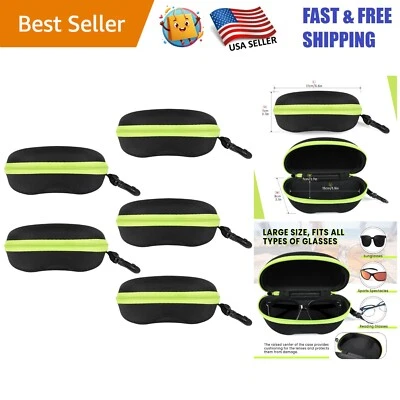 Estuche ligero para gafas de sol de viaje - Cierre seguro con cremallera y accesorio de gancho Foto 1 de 4