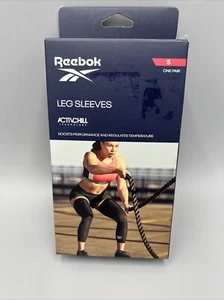 Reebok Maniche gambe ActivChill Maniche nere a compressione. Taglia piccola (15,7-18,1") - Foto 1 di 6