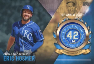 Topps 2017 Baseball Eric Hosmer #JRPC-EH Jackie Robinson Logo Patch Karte - Bild 1 von 2