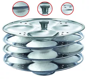 IDli Soporte para Fabricar Estante 4 Platos Idli Soporte para Cocina Acero Inoxidable Aplicante de Cocina - Imagen 1 de 5