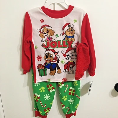 3T Paw Patrol 2 piece pajama set Christmas new - Image 1 of 4