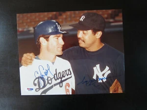 Reggie Jackson & Steve Garvey Autograph Signed 8 x 10 Photo Yankees Dodgers PSA - Picture 1 of 1