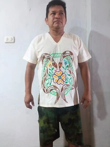 Shipibo Unisex  embroidered shirt 297 - Picture 1 of 3