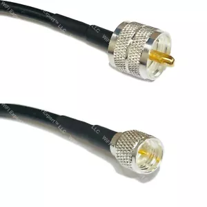 50ft LMR-400UF Times Microwave Coax Cable PL259 Male to Mini UHF Male LMR400UF - Picture 1 of 3