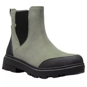 Bogs Holly Chelsea Leather Women's Casual Boots, Green Ash, W8 - Picture 1 of 4