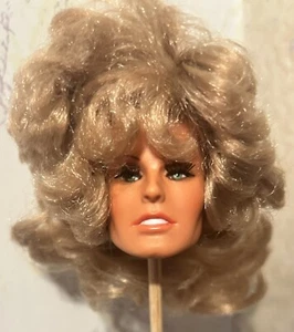 Vintage 1976 Mego Farrah Fawcett Puppe Kopf für 12 Zoll Puppe ~ volle Wimpern - Bild 1 von 12