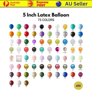 50-Pack Ultra-Thick Latex Balloons Helium Home Decoration for Events 12cm/5inch - Picture 1 of 86