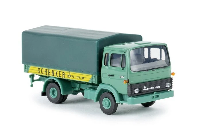 Brekina 34712 - 1/87 Magirus Mk Pp "Schenker Neu-Ulm" - Nuovo - Immagine 1 di 1