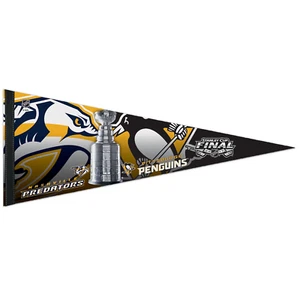 2017 NHL Stanley Cup Final Playoffs Dueling Pennant Predators Pittsburgh Penguin - Picture 1 of 1