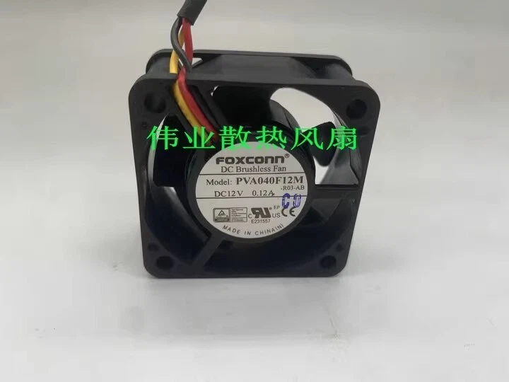 FOXCONN PVA040F12M 12V 0.12A 4020 4CM 3-Wire Dual Ball Cooling Fan - Image 1 of 4