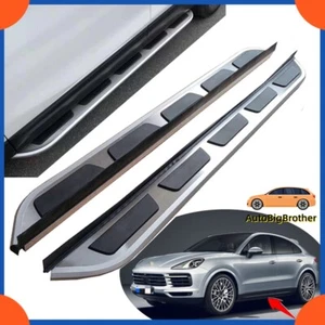Running Boards Side Steps Nerf Bar Fits for Porsche Cayenne 2018+ 2021 2022 2023 - Picture 1 of 14