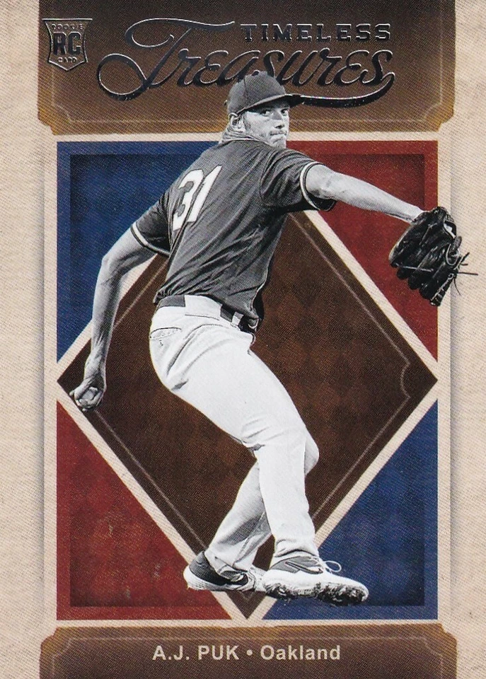 2020 CHRONICLES TIMELESS TREASURES RC A.J. PUK OAKLAND ATHLETICS ROOKIE - B4458 - Image 1 of 2