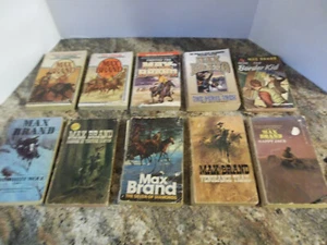 Max Brand Lot of 10 Western Novels - Happy Jack, Vengeance Trail, The Border Kid - Picture 1 of 19