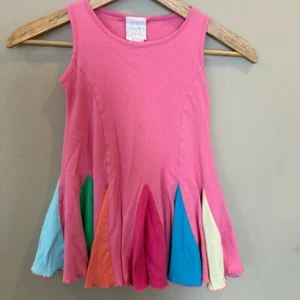Lemon loves Lime Dress Pink Carnival Size 4 Girls Rainbow Swing Cotton - Picture 1 of 9